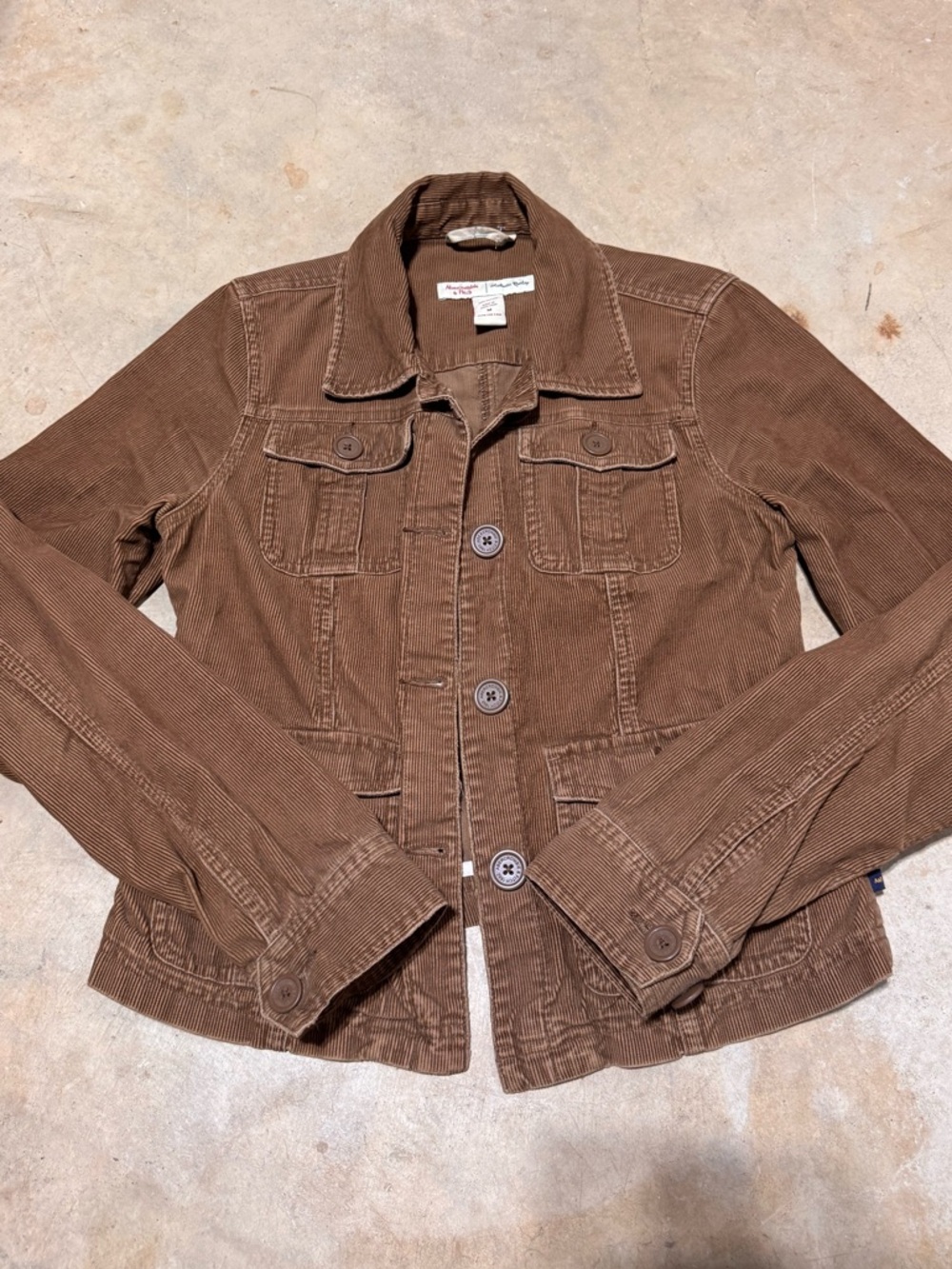 Vintage Y2K Abercrombie & Fitch Jacket Women’s M Brown Corduroy Button 2000s